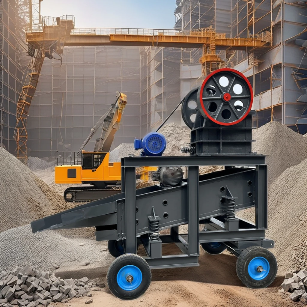Best-Selling Global Small Moving Belt Screening PE220 * 350 Jaw Crusher Ore Limestone Rock Crusher Motor Bearing Core Components