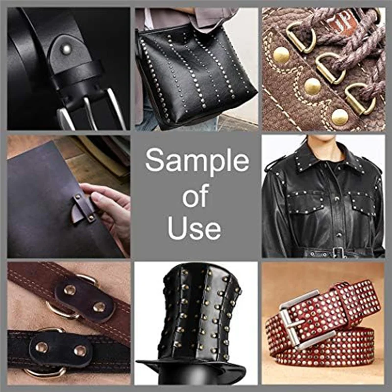 

A44U 340 Sets Leather Rivet Kit Rivets Leather Double Hat Rivets Apparel Fabric For Repairing Clothes Shoes Bags Belts Easy To U