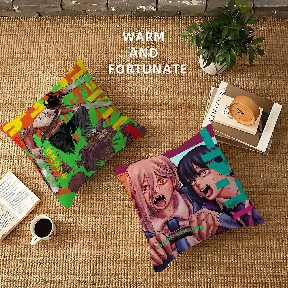 Anime Chainsaw Man Pillowcases Home Bedding Decorative Pillow Cover Wedding Super Soft Pillow Case