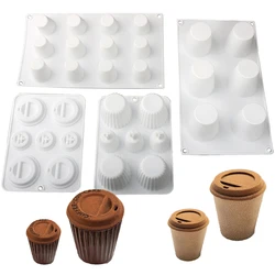 Coffee Cup Shaped Combination Silicone Chocolate Mousse Cake Mold Mug Design Silicone Mould Kitchen Bakeware Dessert Baking Tool