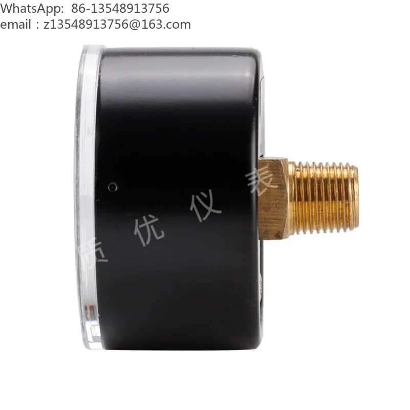 Y40 Axial Pressure Gauge 1/8BSPT 0-300psi 0-20bar Air Oil Water Hydraulic Pressure Meter