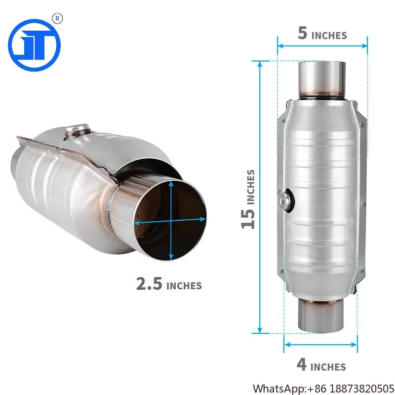 Universal ceramic honeycomb catalytic converter