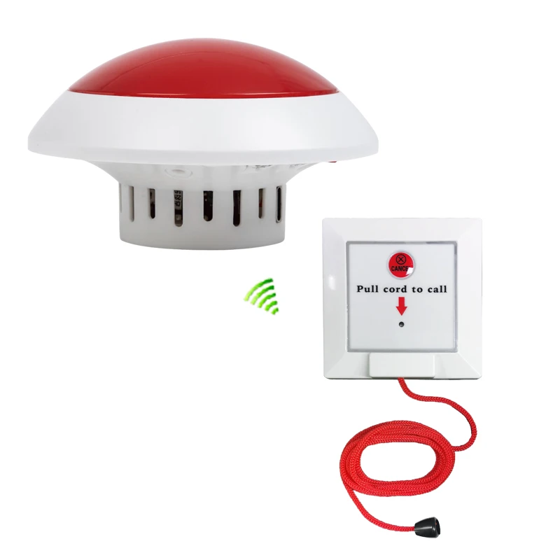 Ycall Wireless Disabled Persons Emergency Toilet Alarm Bathroom Safety Alert Pull Cord Call Button