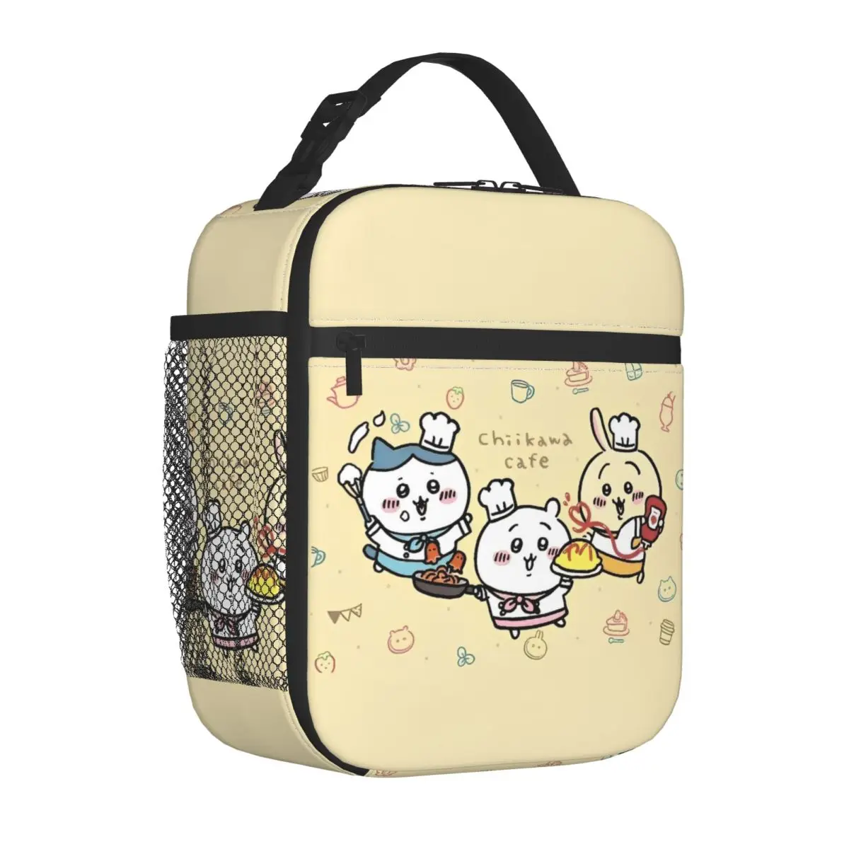 

Chiikawa Cooking Insulated Lunch Bag Thermal Bag Reusable Meal Container Leakproof Tote Lunch Box for Men Women School Travel