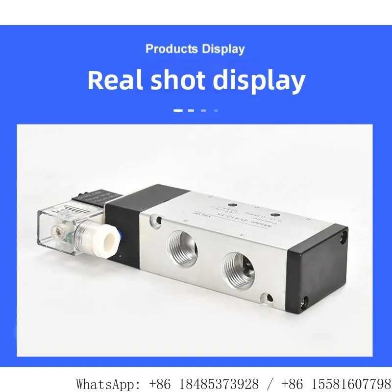 Magnetventil 4V410-15 5/2 Way Solenoid Valve Aluminum Alloy Pneumatic Directional Control Valve for Air Cylinder Control Pneumatik — Detail 4