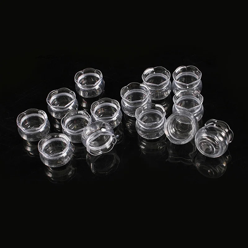 Mini jarrón de encaje transparente de plástico simulado, modelo de casa de juguete, mini muebles, accesorios decorativos