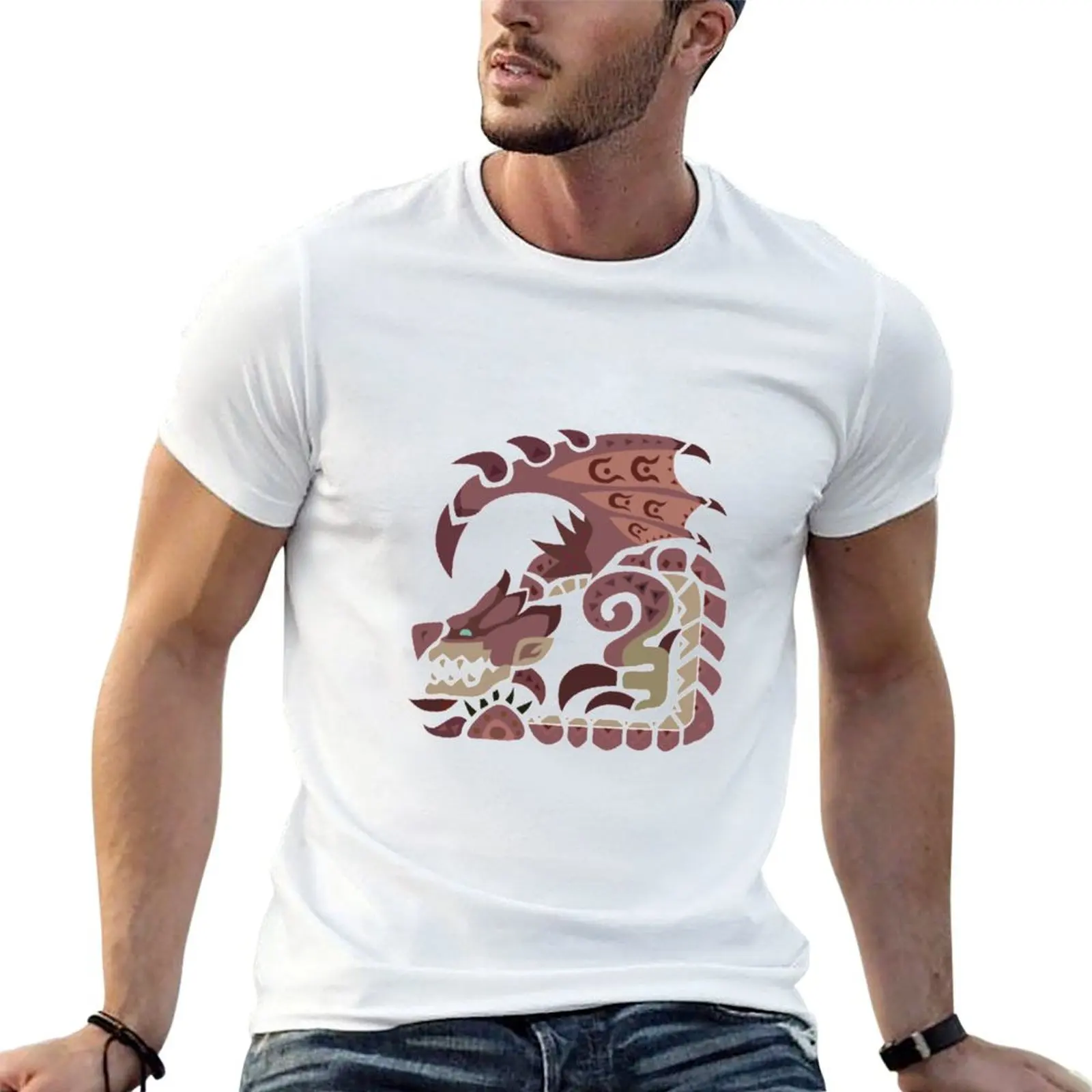 

Pink Rathian T-Shirt t shirt man casual essential t shirt black cotton t-shirt plain for man package T-shirt