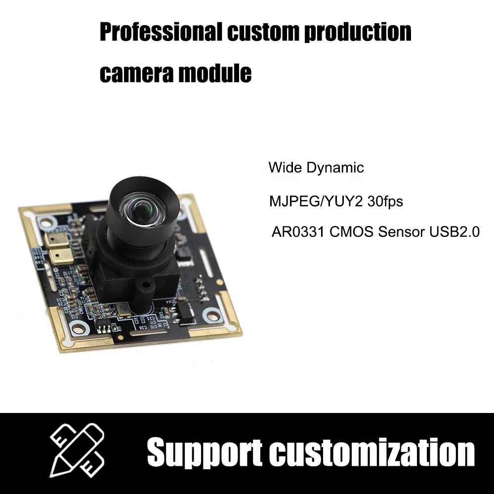 OEM 3mp Pixels Sensor AR0331 100DB 30fps audio  Wide Dynamic CMOS USB2.0 mini Camera
