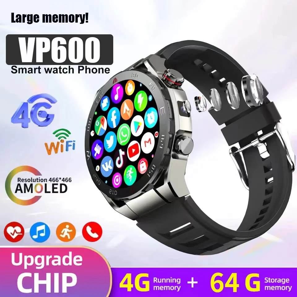 2024 NEW VP600 Smartwatch 4G Android 200W Camera 1.43