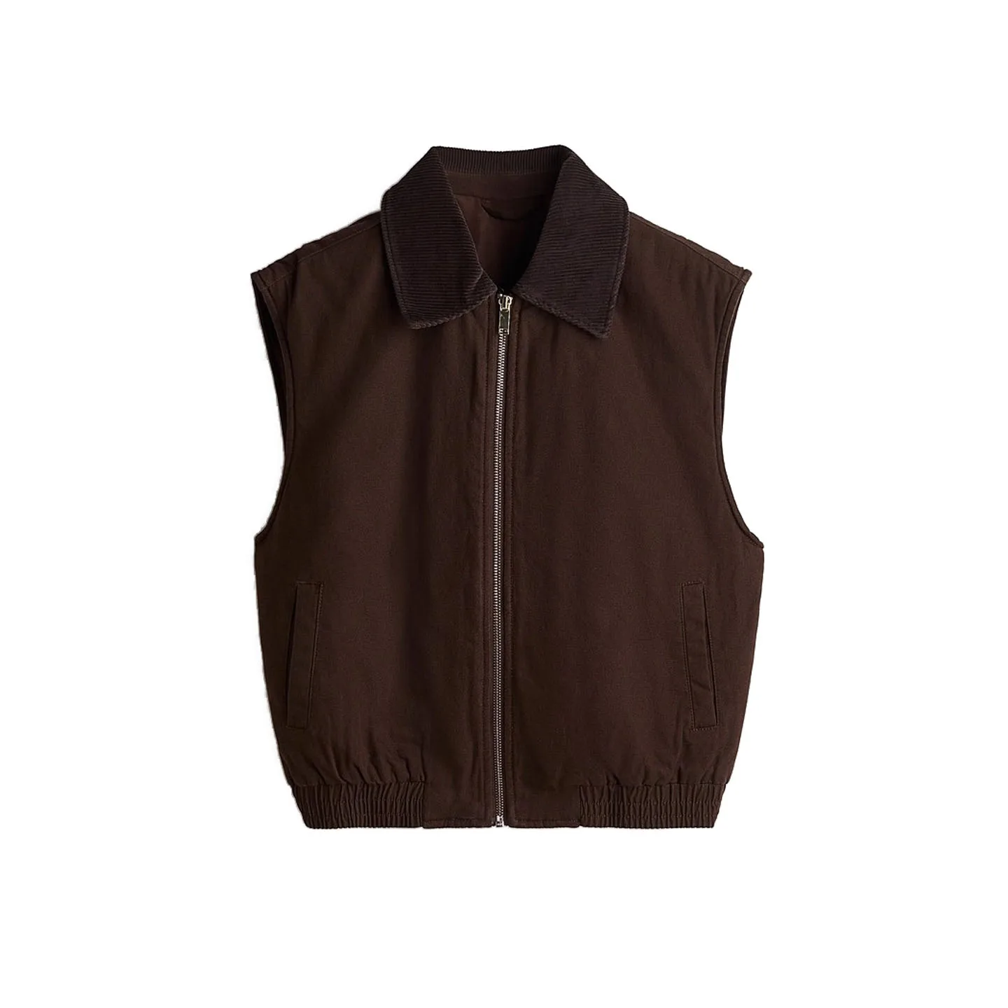 

Осенний новый повседневный жилет с воротником-стойкой, модный универсальный вельветовый воротник 309092, женский полиэстер для поездок на работу...