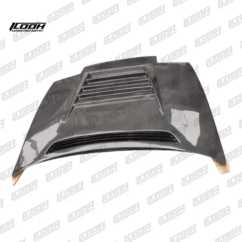 ICOOH Racing Carbon Fiber Body Kit New Front Engine Hood Bonnet with Vents for Nissan 180SX DAMX