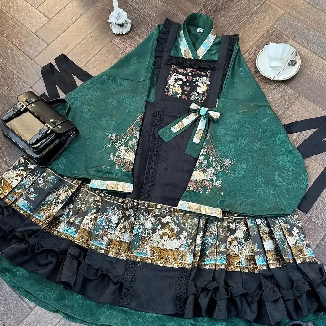 

New Chinese Women Hanfu Gorgeous Elegant Cosplay Halloween Party Costume Retro Embroidery Improved Han Elements Everyday Hanfu