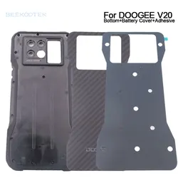 DOOGEE V20 Bottom Case New Original Moble Phone Composite Back Cover With Adhesive Replacement Accessories Parts For Doogee V20