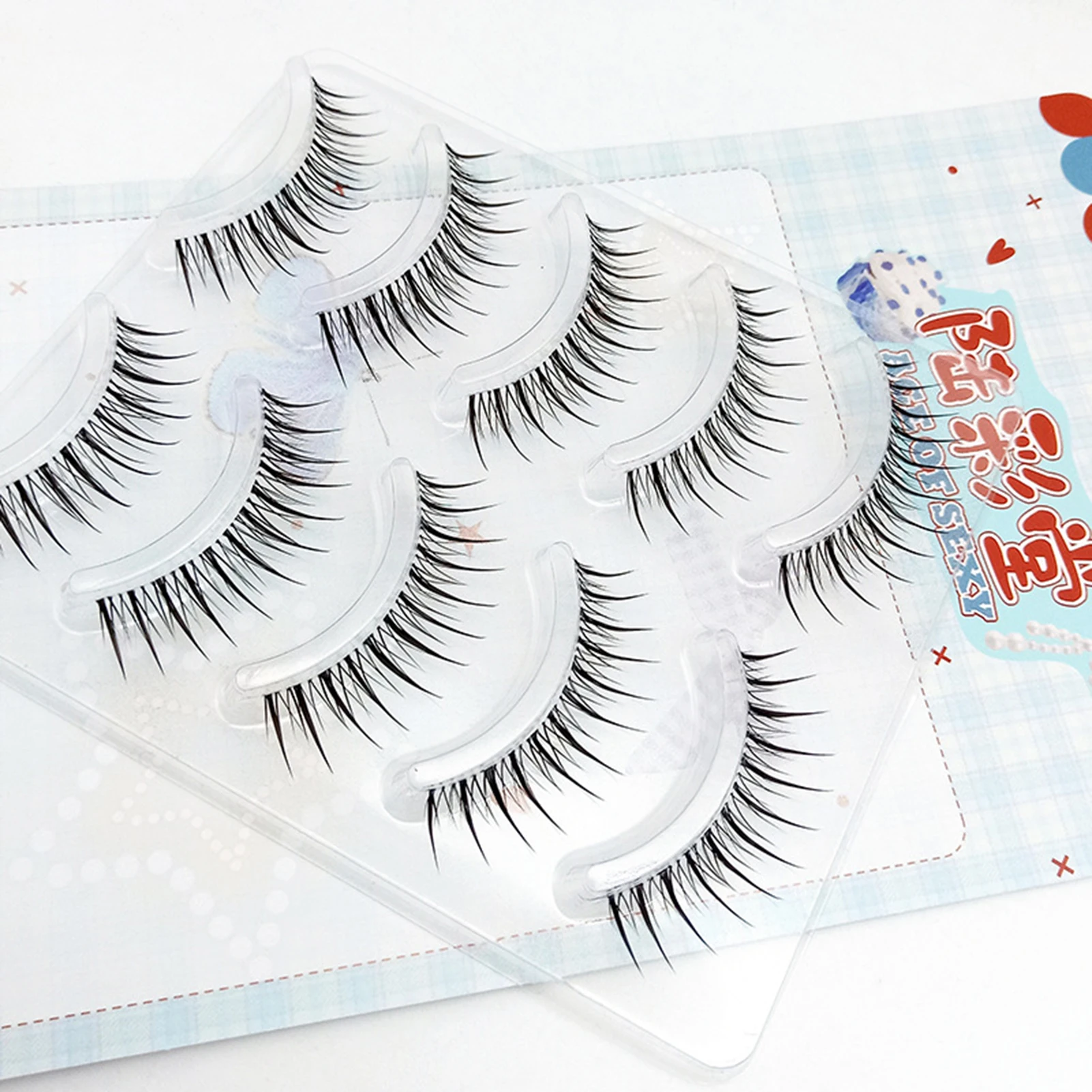 Ciglia finte riutilizzabili Bambola coreana Occhio tira manga ciglia Morbide naturali Estensioni ciglia giornaliere Accessori per il trucco
