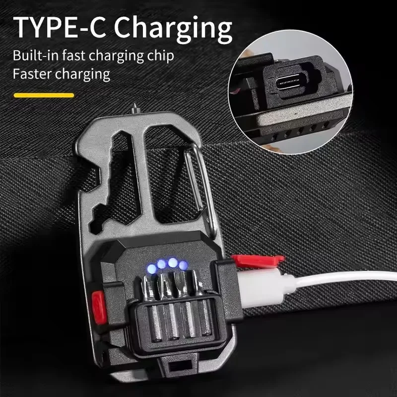 Mini COB LED Light Ultra Keychain Light Small Flashlight Work Light  Strong Light COB Ultra Light Portable Flashlight