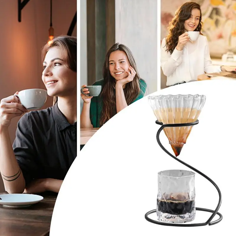 Pour Over Coffee Stand Coffee Filter Stand Metal Coffee Brewer Holder Hand Drip Coffee Bracket Coffee Filter Holder For Coffee