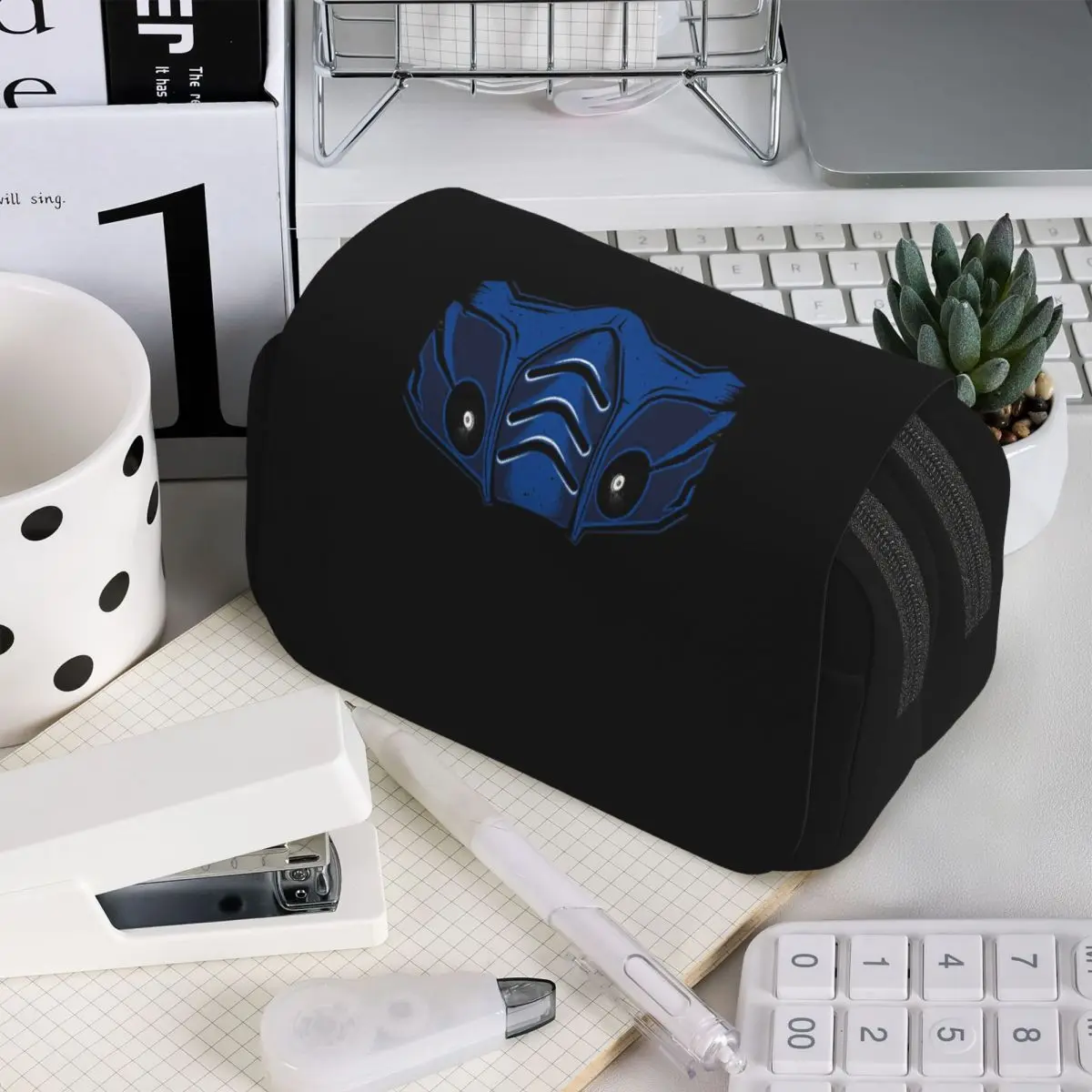 

Пенал Mortal Kombat Sub-Zero для мальчиков и девочек, школьный пенал, сумка для канцелярских принадлежностей, сумка-держатель для ручек