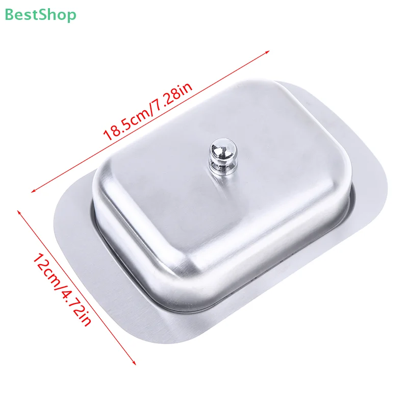 💕 صندوق زبدة مستطيل من الفولاذ المقاوم للصدأ، معجنات المطبخ على الطراز الغربي والجبن مع غطاء للجبن والزبدة #6