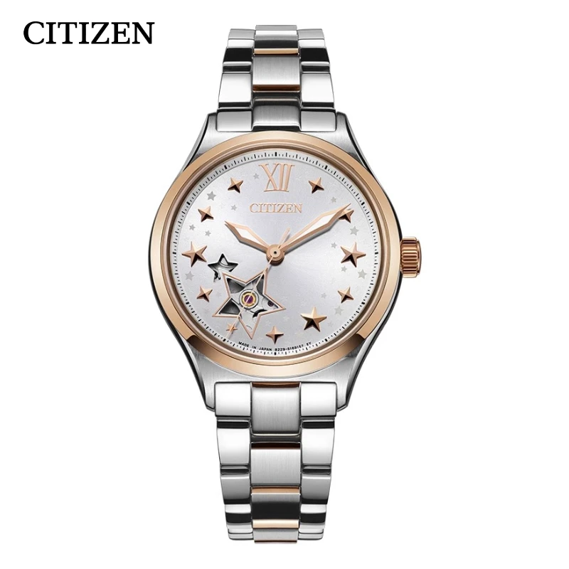 Original CITIZEN Women\'s mechanical watch fashion business Hollow dial 10bar waterproof watch PC1009-78B