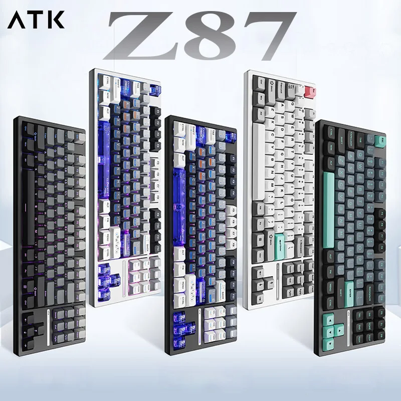 

Atk Z87 Gaming Semi-Aluminum Mechanical Keyboard Three-Mode Customized Gasket Structure Hot-Swap Gaming Office Keyboard