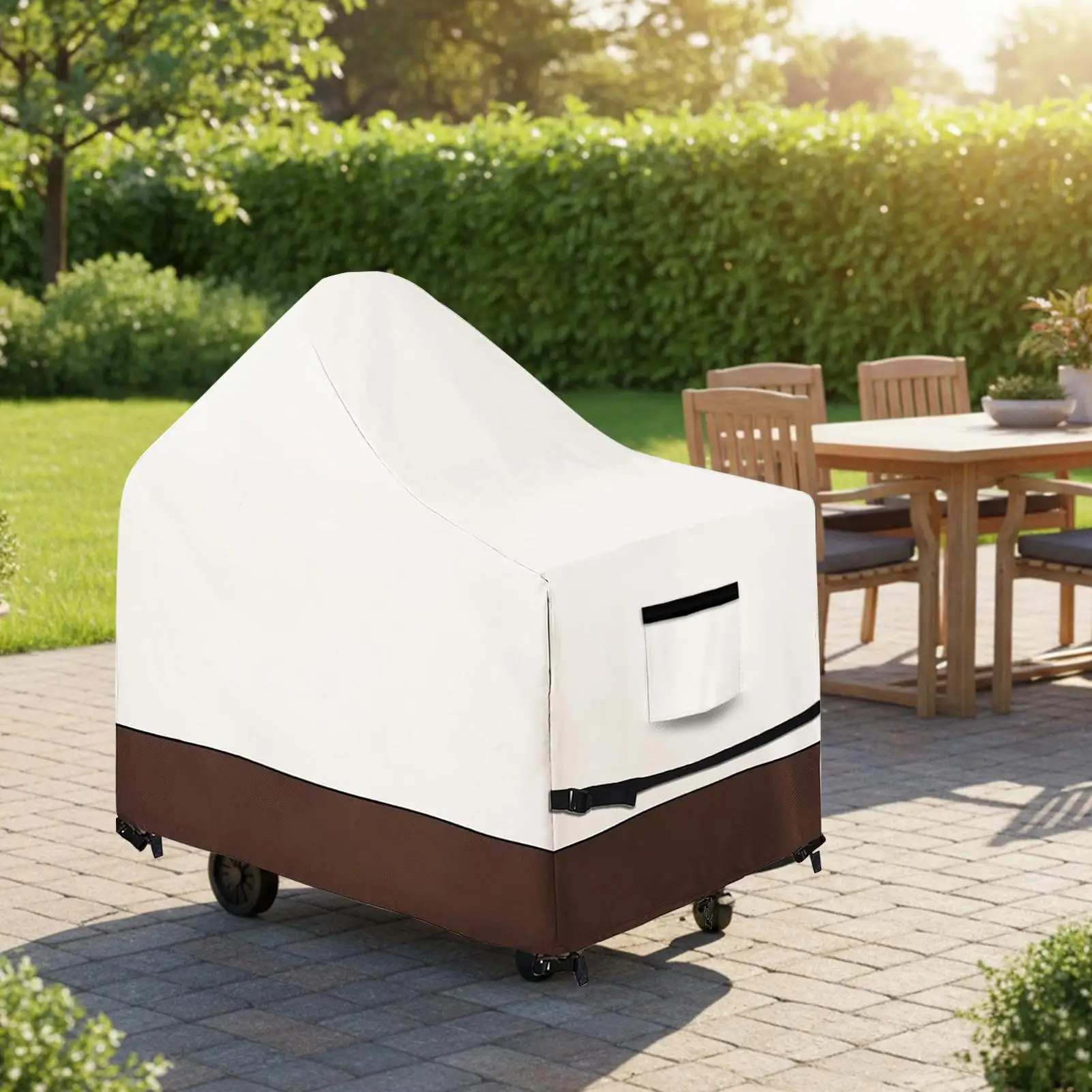 

Grill Cover Anti-UV Protection Grill Barbecue Cover for Outdoor Garden Patio Backyard Camping Picnic Rainy Season Winter Summer