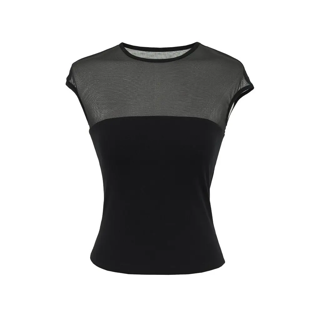 Spicy Girl Style Lace Leotard Crop Top Translucent Sleeveless Camisole with Pads Streetwear Bottoming Shirts Women Vest Top