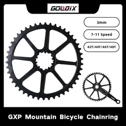 GOLDIX ForGXP 3mm 42T/44T/46T/48T MTB Mountain Bicycle Chainring 7-11 Speed for XX1 Sram XO1 X1 GX XO X9 Crank