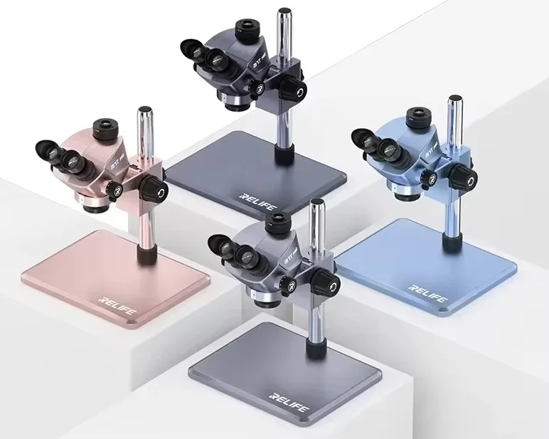 

RELIFE RL-M7T Pro-B11 7X-50X непрерывный зум цветной тринокулярный HD стереомикроскоп большое поле зрения инструменты для ремонта