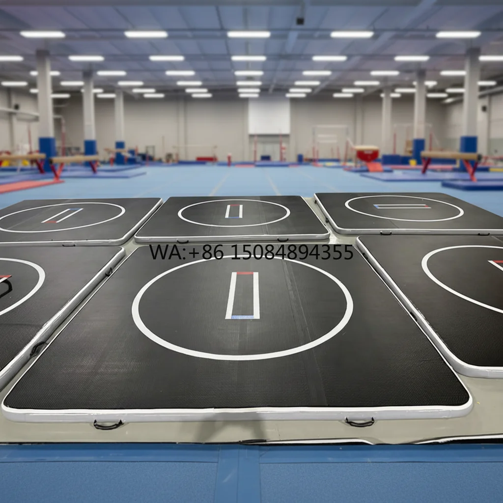 Premium Inflatable Wrestling and Gymnastics Mat 3mx3m PVC Non-slip Air Track for Jiu Jitsu BJJ MMA Judo Home Gym