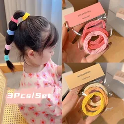 3Pcs/Bag Women High Elastic Seamless Hair Rope Durable Girls No Crease Ponytail Holder Rubber Band Hair Tie Accessories Headwear