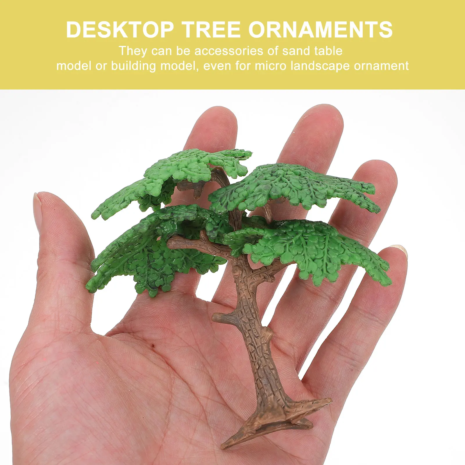 

3 Sets Mini Pine Tree Ornaments Plastic Desktop Landscape Accessories Fake Greenery Model Simulation Tree Aquarium Fish Tank