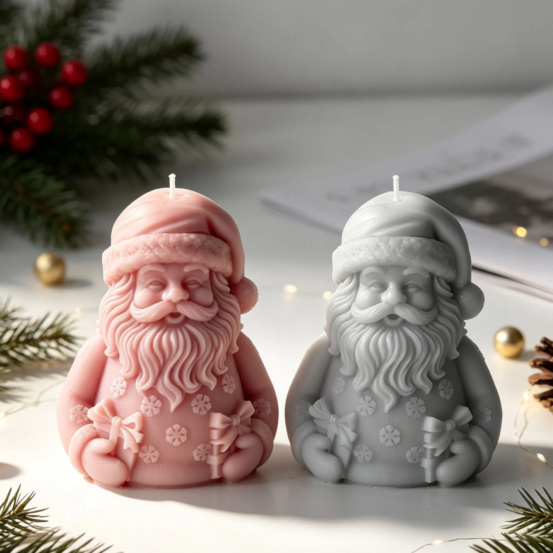 DIYクリスマスキャンドルサンタクロースシリコンモールド手作 - Xmas Candle Making のレビューと価格