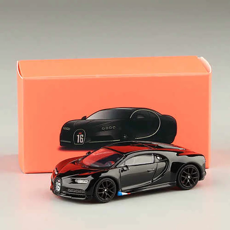 

1:64 Bugatti Chiron Supercar, легкосплавный автомобиль, литье под давлением и игрушечный транспорт, модель автомобиля, миниатюрная масштабная модель автомобиля для детей