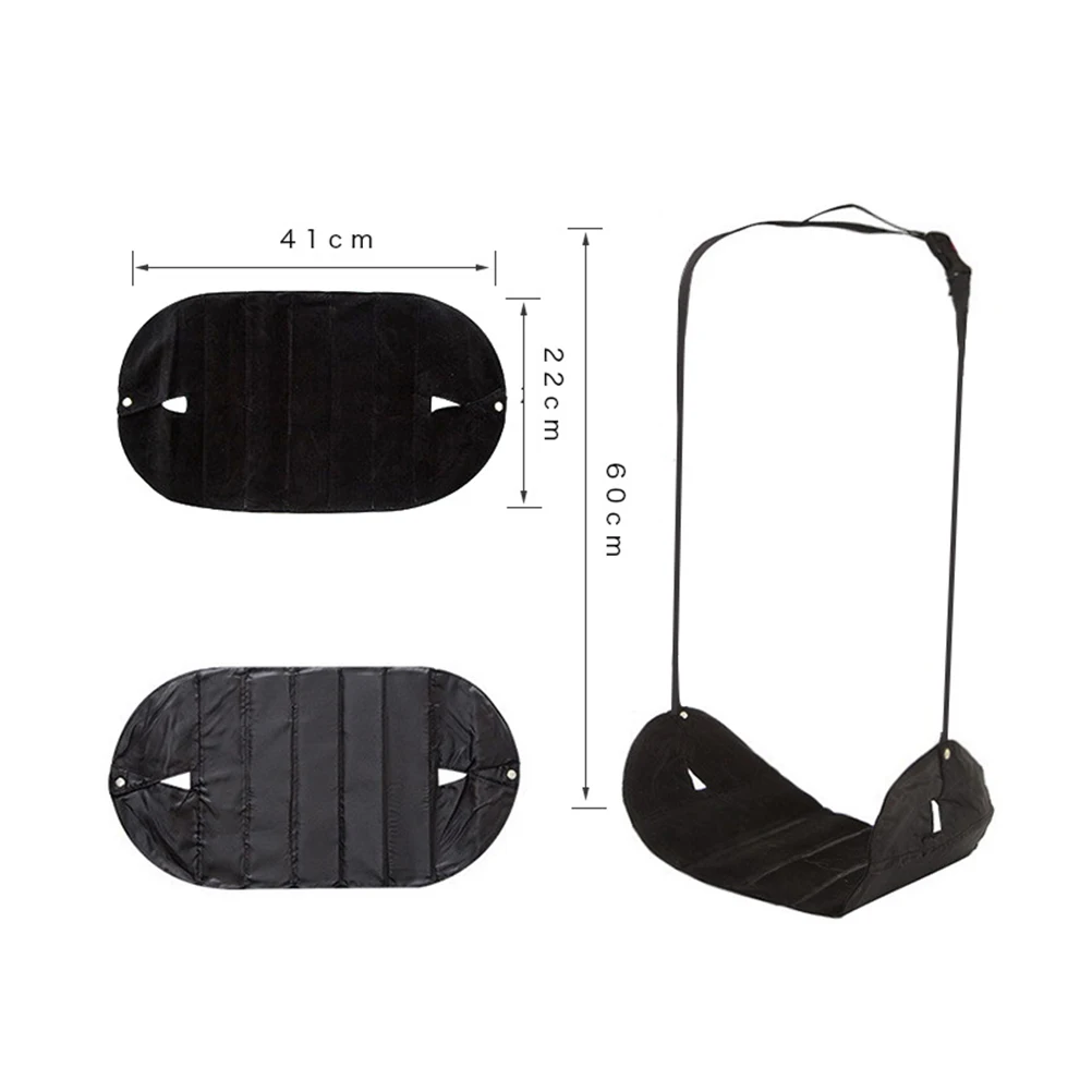 Compact Foot Rest Hammock Canvas Strong Buckle Adjustable Sling Travel Desk Airplane Train Portable Lightweight