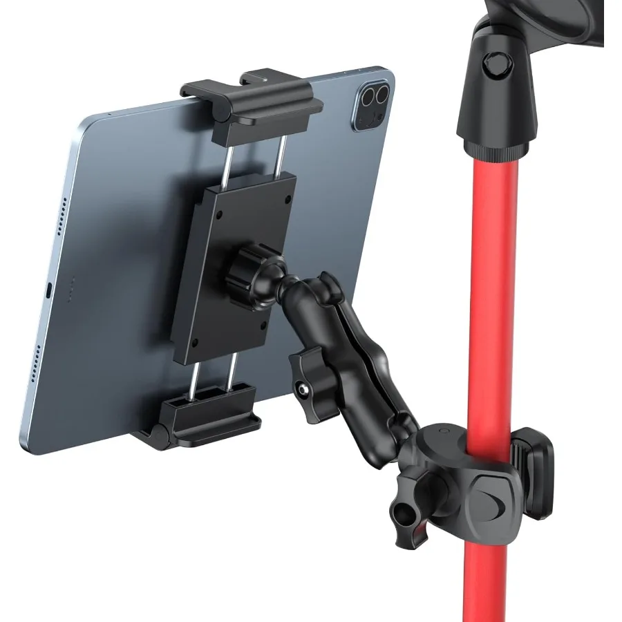 حامل لوحي PLDHPRO لحامل الميكروفون 360 دوار iPad حامل الموسيقى جبل للميكروفون مع المشبك الموسيقيين المرحلة المحمولة المدرجات