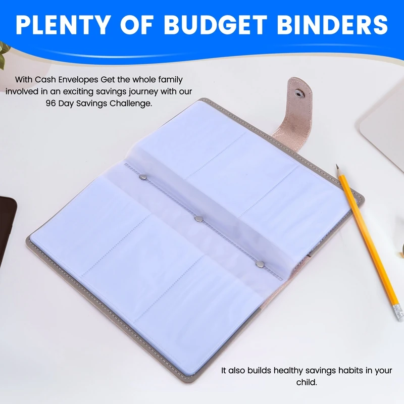 A48R-96 Envelope Savings Challenge Book, 96 Envelopes Money Saving Budget Binder, 96 Envelopes Challenge Binder