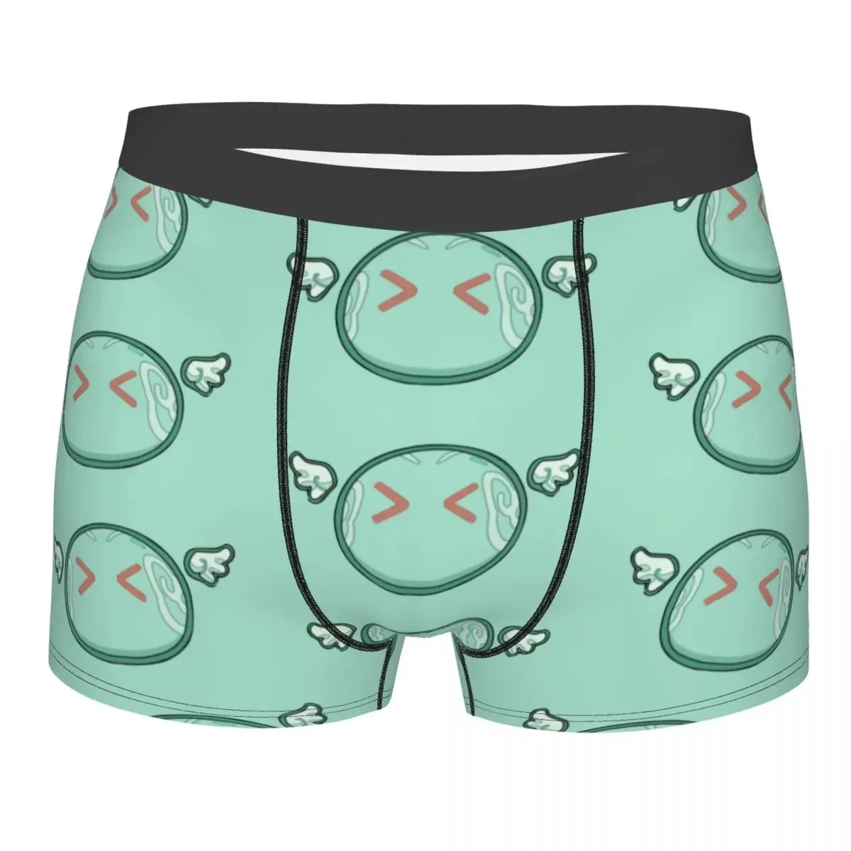 

Men's Boxer Shorts Panties Genshin Impact Anemo Slime Breathbale Underwear Anime Game Homme Humor Plus Size Underpants