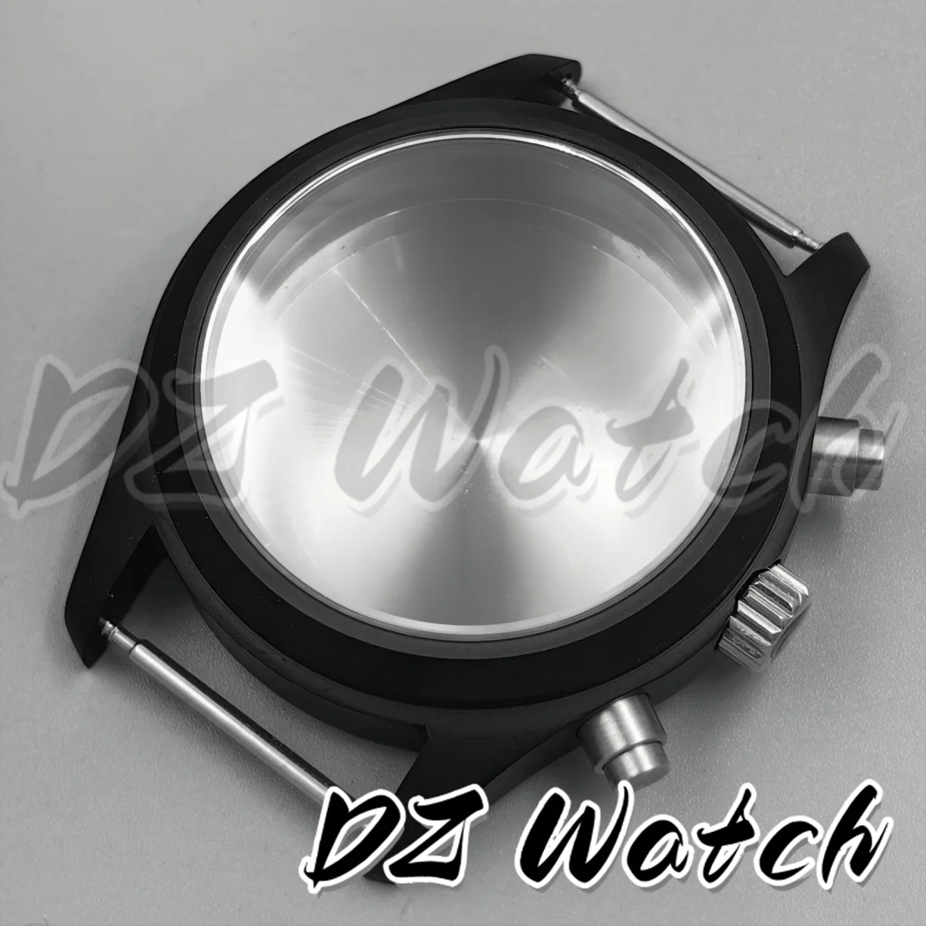 38mm VK67 Brushed Watch Case Dome Sapphire Glass Accessories Pars Waterproof Fit VK63 VK64 VK67 VK68 Quartz Chronograph Movement