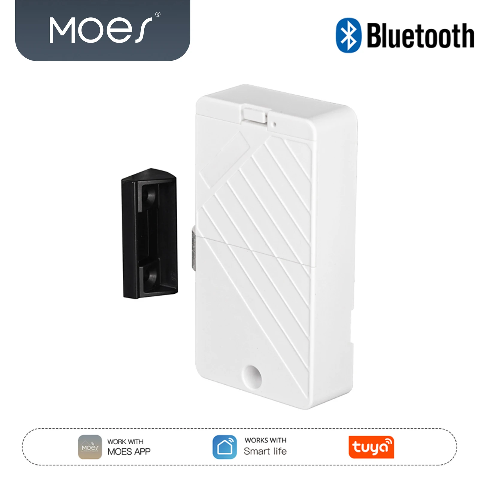 

MOES Tuya Bluetooth Smart Lock для деревянного шкафа, вход без ключа, IC-карта, управление через приложение, удаленный мониторинг, мебельный ящик, дверь