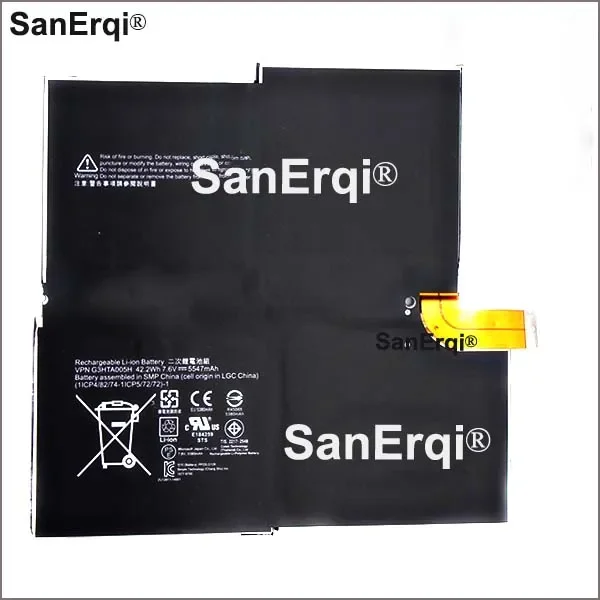 7.6V 42.2Wh/5547mah G3HTA009H MS011301-PLP22T02 Battery For MICROSOFT SURFACE PRO 3 1631 G3HTA005H G3HT