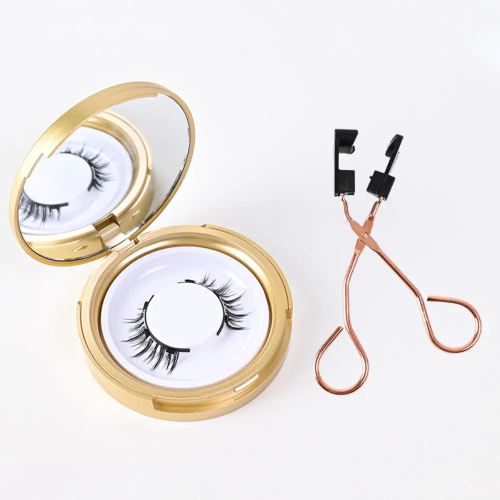 Natural Magnetic False Eyelashes Reusable Simulation Three Magnetic False Eyelashes Set Fluffy Wispy Glue-free