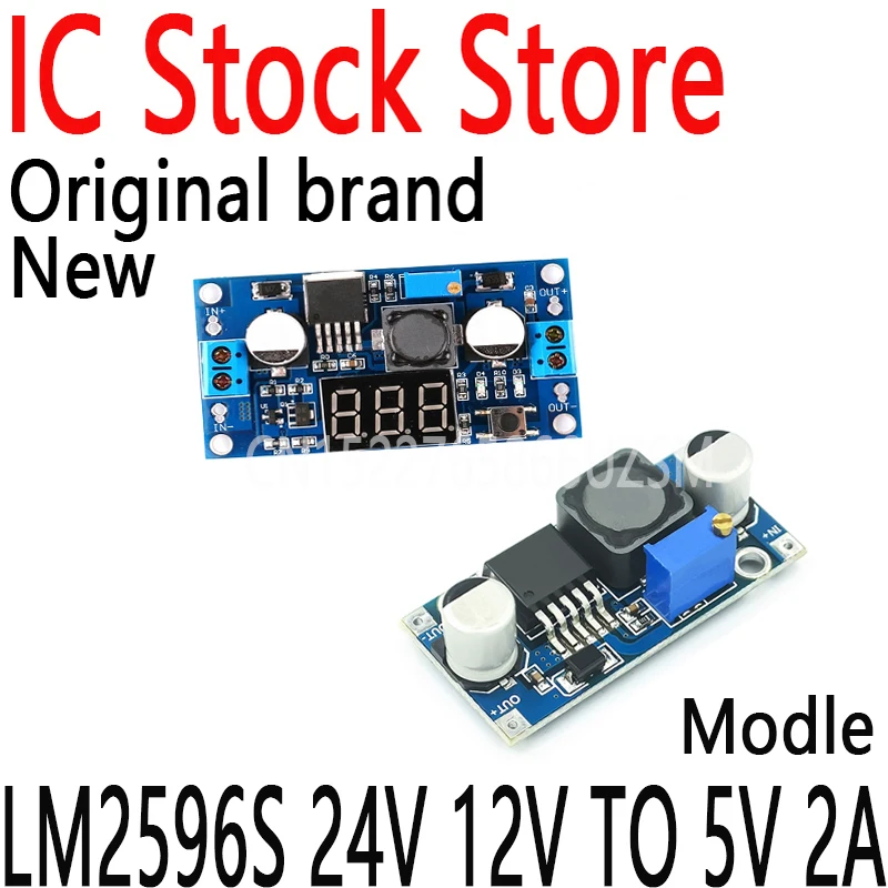 1PCS Adjustable POWER MODULE LM2596S DC-DC Buck Regulator Converter Reduced Voltage Regulator Power Module 24V 12V TO 5V 2A