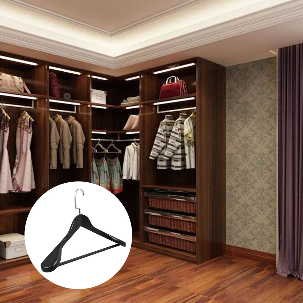 

1 pc Thicken Wide Solid Wood Hangers Non-Slip Clothes Traceless Coat Laundry Hanger For Bedroom Closet Dorm Storage