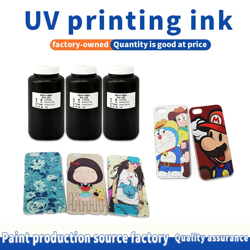 Soft Neutral Hard 1000ml UV LED Ink LED Color Ink UV DTF Ink for DX7/DX5/XP600 Flat Jet Printers