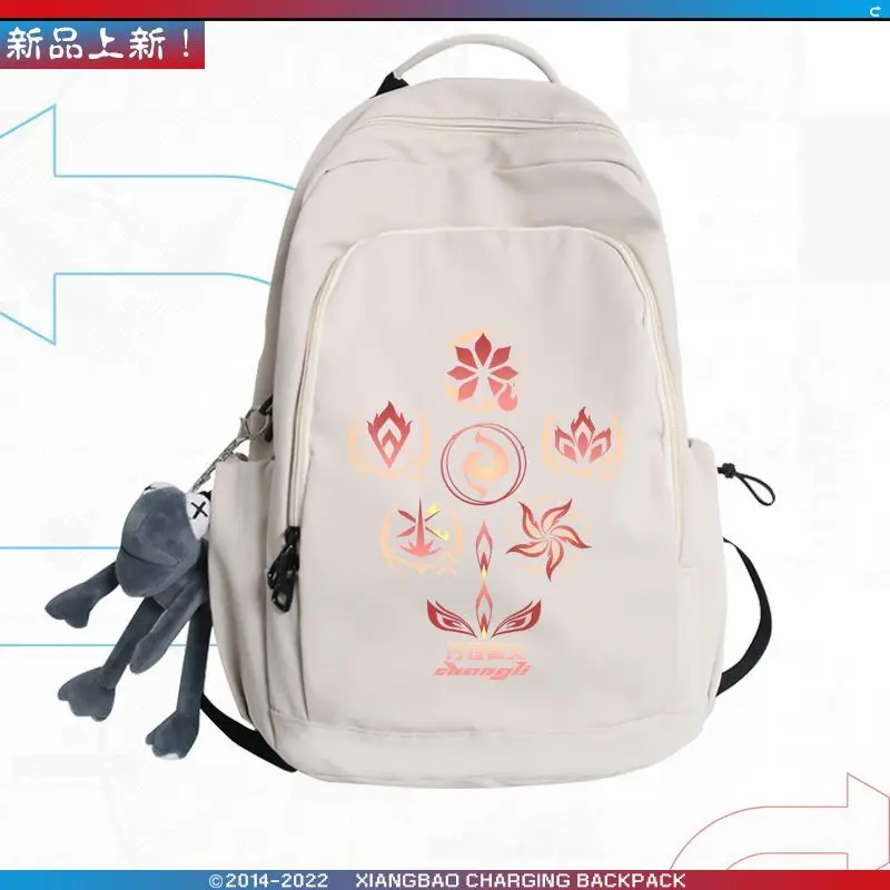 Mingchao Gaming Merchandise Long Distance Collaboration Large Capacity Double Shoulder Backpack For Men And Women Students Anime