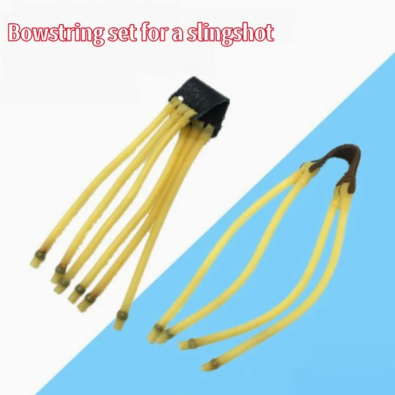 6-Strand Tubular Slingshot Latex Rubber Bands High Elastic Durable Replacement Elastic Tubes for Outdoor Target Shooting Sports