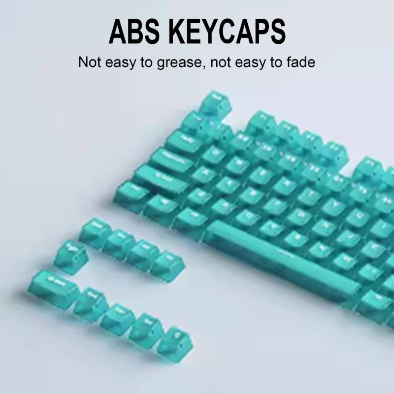 Quality PC MDA Keycaps 114 Keys for Mechanical Keyboards Classical Clear MDA Keycaps Fully Transparent Keycaps for Gamings