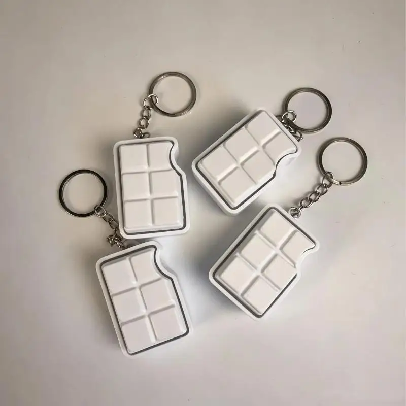 Schokoladenförmiger Fidget-Slider-Schlüsselanhänger zur Stresslinderung, niedliches farbenfrohes Design für den täglichen Gebrauch, Geburtstagsgeschenke, Entspannung im Büro – Detail 11