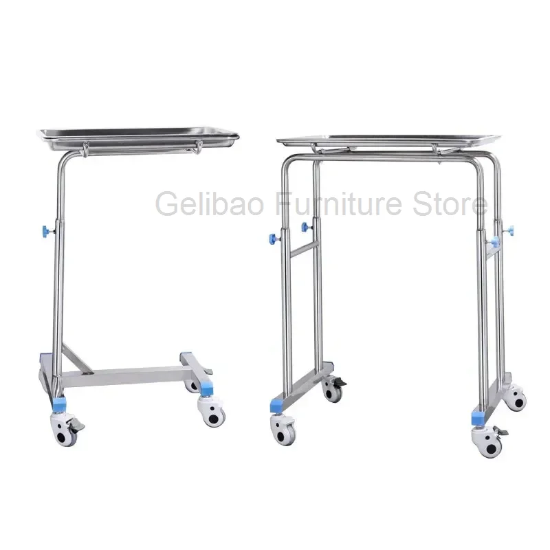 Beauty Trolley Stainless Steel Medical Rack Barber Shop Trolley Hospital Surgery Tray Trolley Beauty Rollwagen Salon Furniture