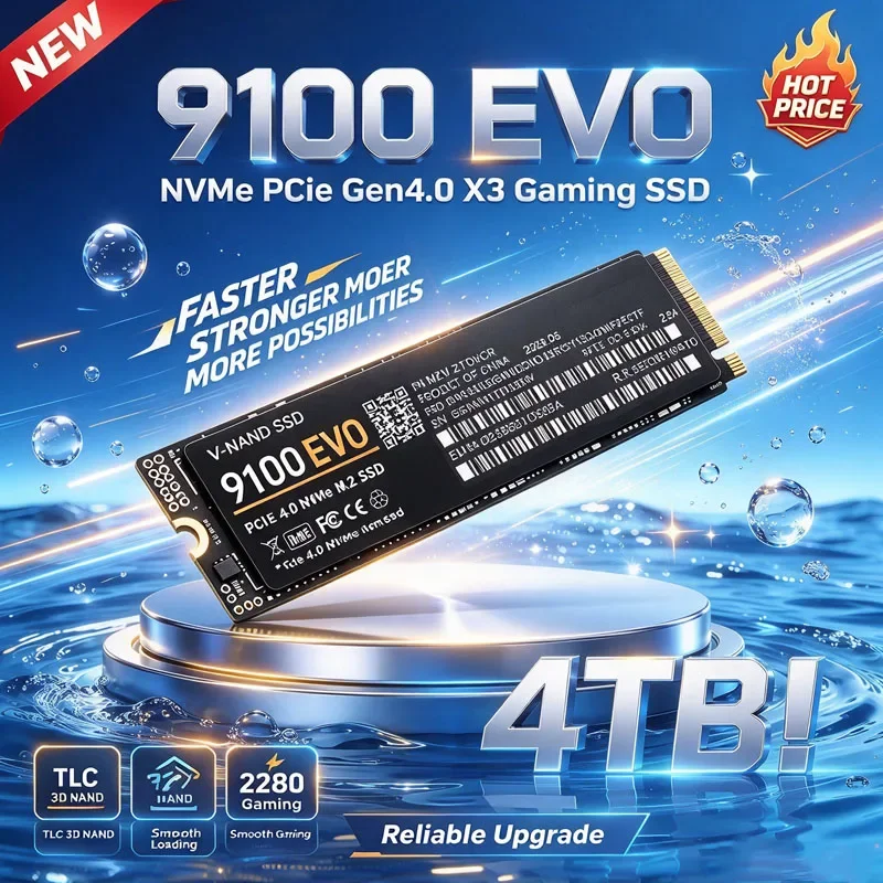 Hot Sale 9100 EVO Hard Drive SSD M.2 NVME 1TB 2TB 4TB M2 2280 Internal Solid State Drive for Laptop PC High Speed Transfer